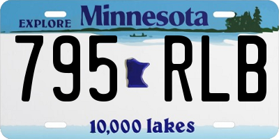 MN license plate 795RLB