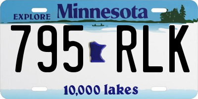 MN license plate 795RLK