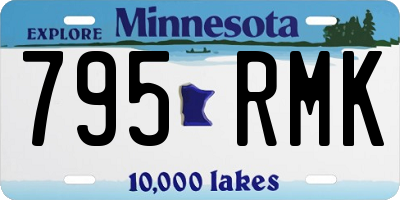 MN license plate 795RMK