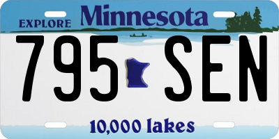 MN license plate 795SEN