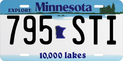 MN license plate 795STI