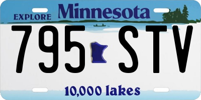 MN license plate 795STV