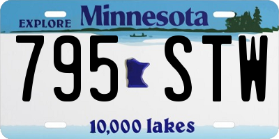 MN license plate 795STW