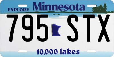 MN license plate 795STX