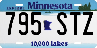 MN license plate 795STZ
