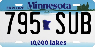 MN license plate 795SUB
