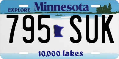 MN license plate 795SUK