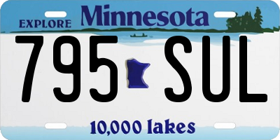 MN license plate 795SUL