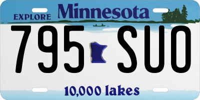 MN license plate 795SUO