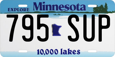 MN license plate 795SUP