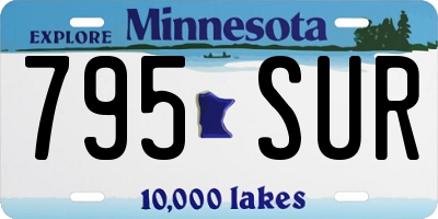 MN license plate 795SUR