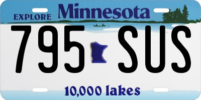 MN license plate 795SUS