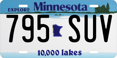 MN license plate 795SUV