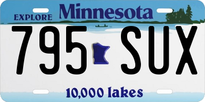 MN license plate 795SUX
