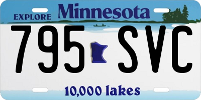 MN license plate 795SVC