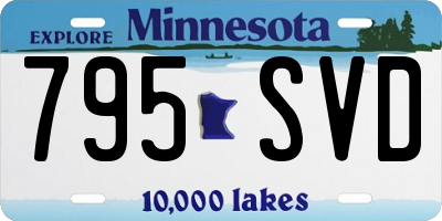 MN license plate 795SVD