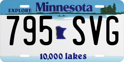 MN license plate 795SVG