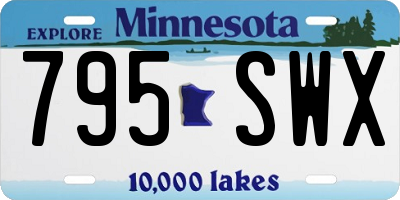 MN license plate 795SWX