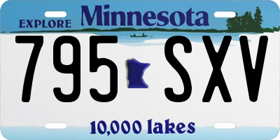 MN license plate 795SXV