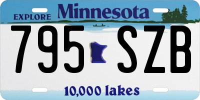 MN license plate 795SZB