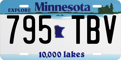 MN license plate 795TBV