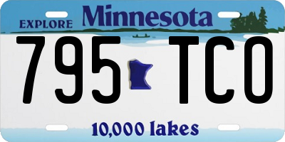 MN license plate 795TCO