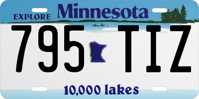 MN license plate 795TIZ