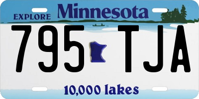 MN license plate 795TJA