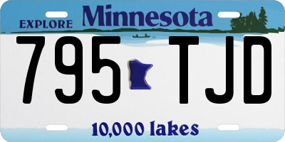 MN license plate 795TJD