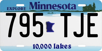 MN license plate 795TJE