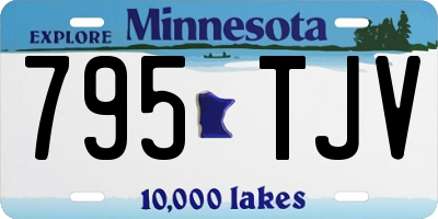 MN license plate 795TJV