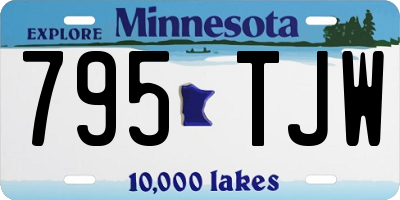 MN license plate 795TJW