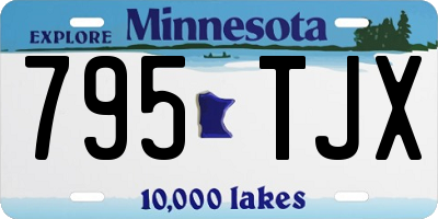 MN license plate 795TJX