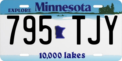 MN license plate 795TJY