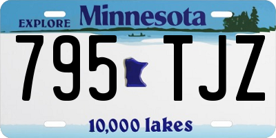 MN license plate 795TJZ