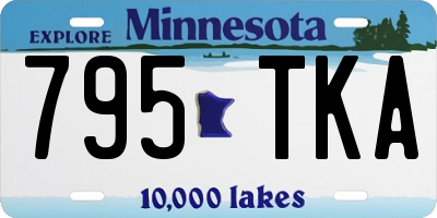 MN license plate 795TKA