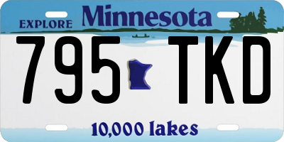 MN license plate 795TKD