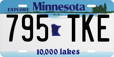 MN license plate 795TKE