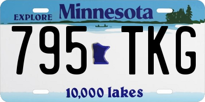 MN license plate 795TKG