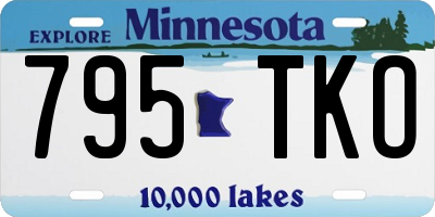 MN license plate 795TKO
