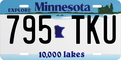 MN license plate 795TKU