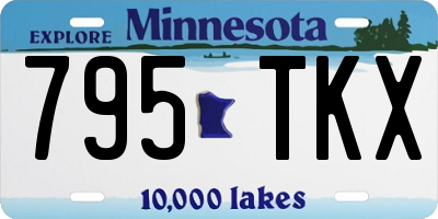 MN license plate 795TKX