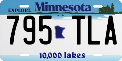 MN license plate 795TLA