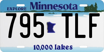 MN license plate 795TLF