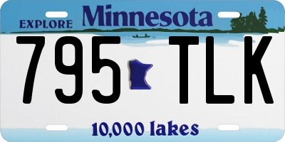 MN license plate 795TLK