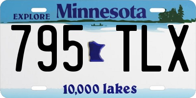MN license plate 795TLX