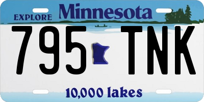 MN license plate 795TNK