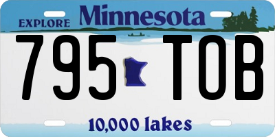 MN license plate 795TOB