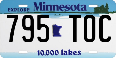 MN license plate 795TOC