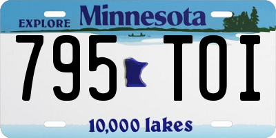 MN license plate 795TOI
